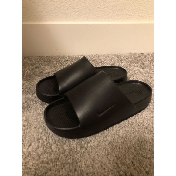 Nike Calm Slide Men's Size 8/ Women's Size 9 Black - Picture 1 of 8